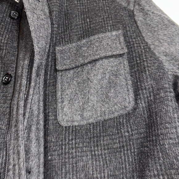 MURANO MEN'S CHARCOAL GRAY WOOL BLEND MILITARY STYLE‎ JACKET Puffer Lining SZL - Picture 5 of 16